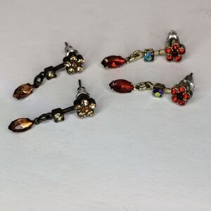 Flower Rhinestone Earrings